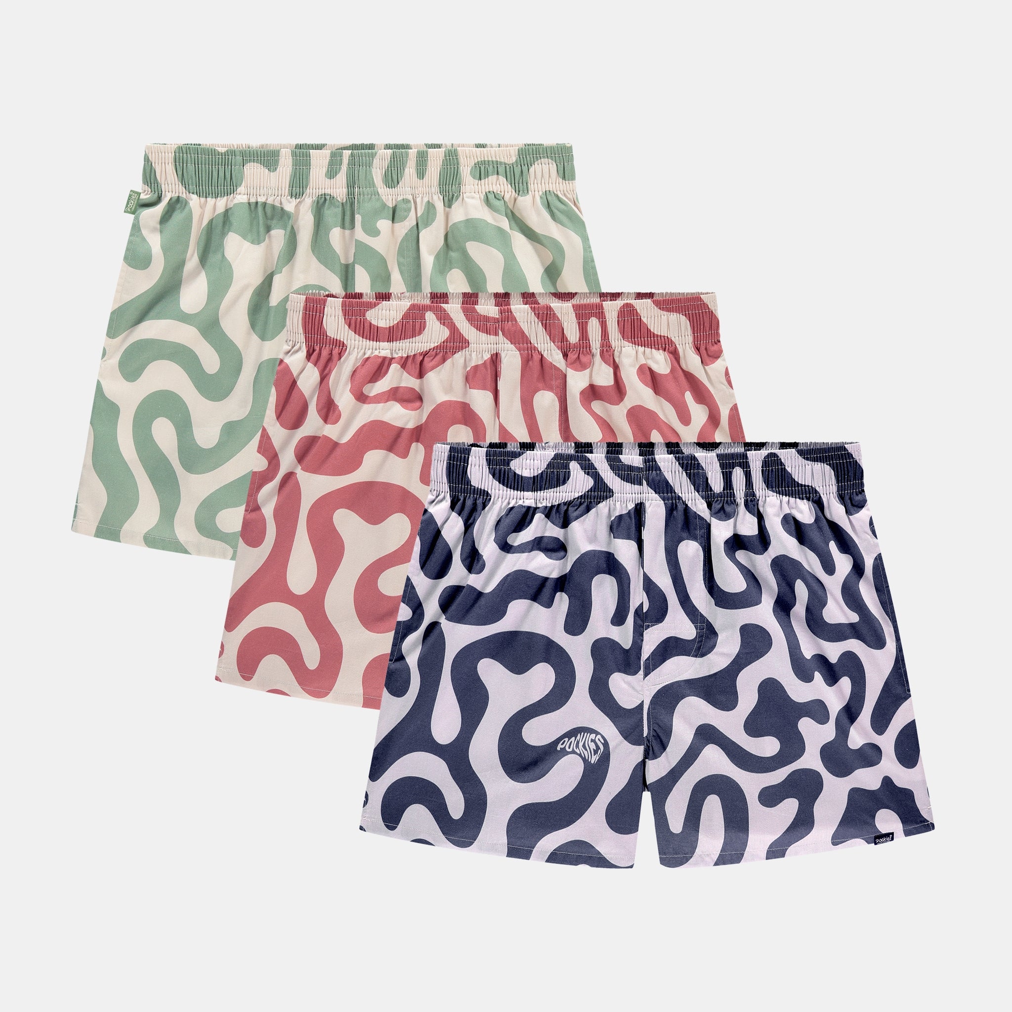 3-Pack - Swirls Boxers