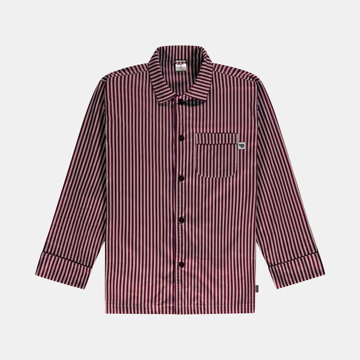 Striped Pyjama Shirt - Red/Pink